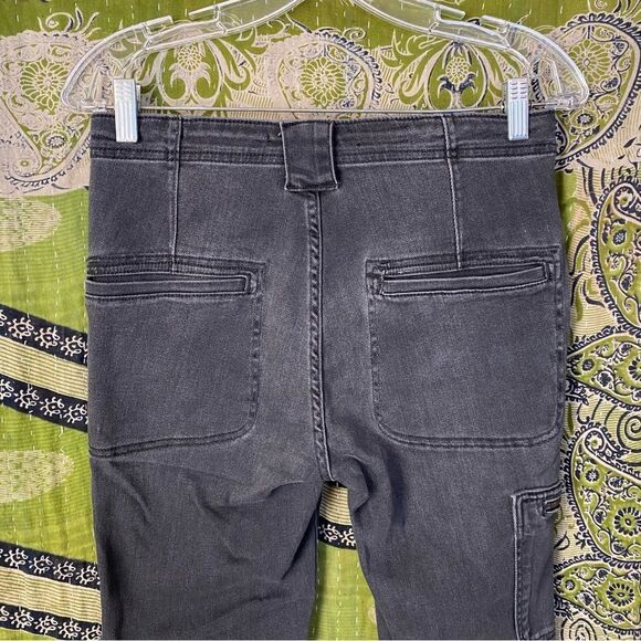Pilcro Gray Demilune Utility Moto Bootcut Jeans Size 27 - Picture 9 of 16
